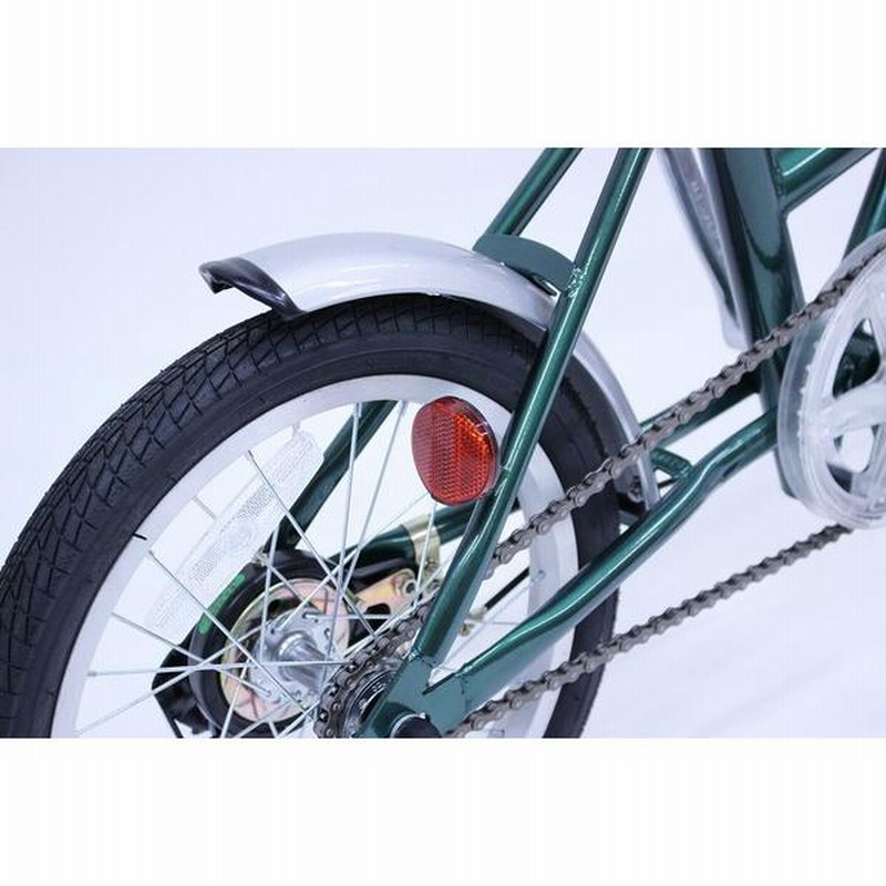 折りたたみ自転車 Classic Mimugo FDB16G/16インチ/グリーン/緑/泥除け 