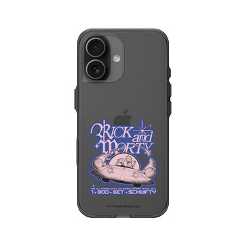 iPhone 17 Clear (相機按鈕) 酷墨灰 - 瑞克和莫蒂 Rick and Morty - 瑞克和莫蒂-太空船熱線