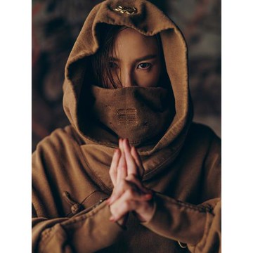 碧海潮生限定＜刺客•黃昏＞秋冬新款中國風國潮水洗口罩連帽衛衣