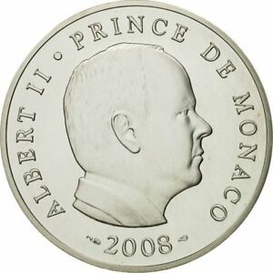 アンティークコイン コイン 金貨 銀貨 Monaco, Euro, 2008, MS Silver, KM