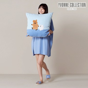 YVONNE 以旺傢飾 QUOKKA & BOBO 方形抱枕（60x60）-春日藍（DINOTAENG）