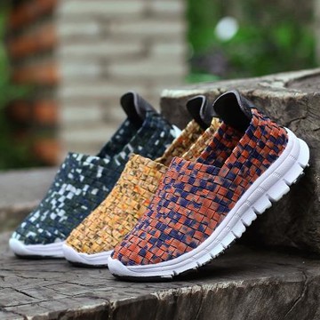 2024新款男女童手工編織鞋夏季防滑親子鞋子情侶休閑跑步鞋 單鞋
