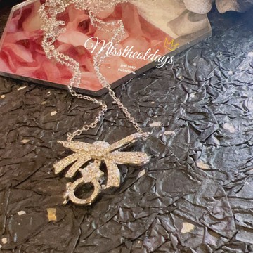 「周邊」愛麗絲的蝴蝶結 40cm 鋯石 快拆項鍊 快拆鏈 佛牌鍊 佛牌項鍊 百搭項鍊 萬能項鍊 快拆