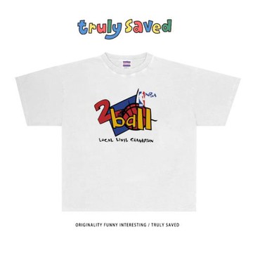 Earthman vip夏季新款籃球創意T恤oversize街頭風重磅潮牌短袖男