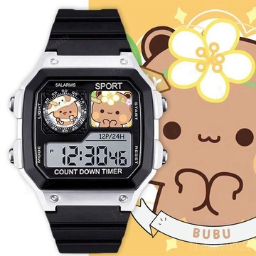 臺灣出貨 一二布布電子錶 布布一二手錶 防水手錶 手錶 電子表 學生手錶 手錶初中生防水二次元小學生款電子錶送人卡通可愛
