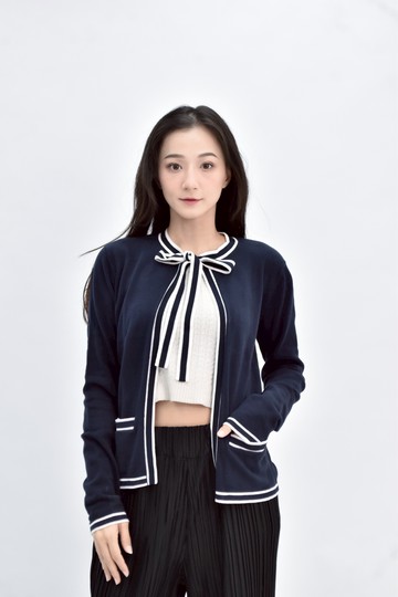 (S) brooks brothers 針織長袖藍色罩衫