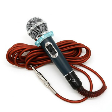 有線麥克風家用舞臺KTV巴士手持戶外拉桿音箱K歌動圈金屬話筒跨境【北歐居家生活】