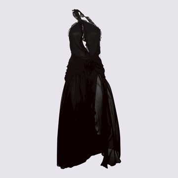 Blumarine Black Silk Dress