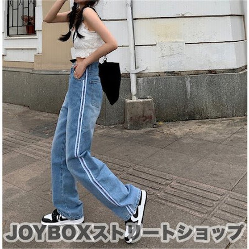 ライン デニム パンツ ジーンズ 韓国 ストリート Hiphop オルチャン Y2k K Pop ダンス 衣装 レディース 5j 247 通販 Lineポイント最大0 5 Get Lineショッピング