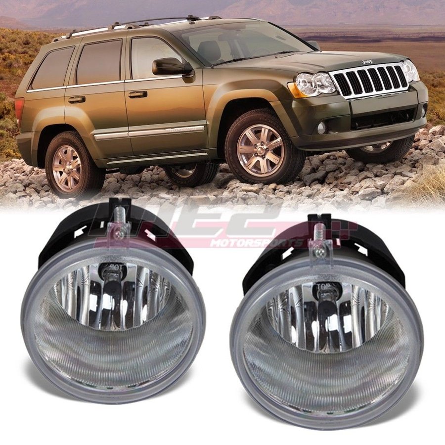 USフォグライト ジープグランドチェロキー0410バンパー交換フィットフォグライトDOTクリアレンズ For Jeep Grand