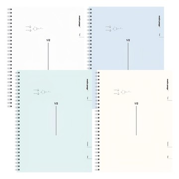 moong9 分格數學練習本  4本  顏色隨機