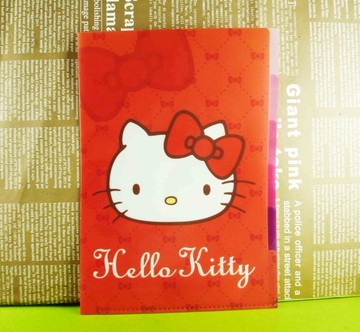 【震撼精品百貨】Hello Kitty 凱蒂貓~5格文件夾~紅蝶結【共1款】