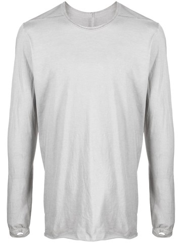Isaac Sellam Experience - raw-cut finish organic cotton T-shirt - men - Organic Cotton - S - Grey