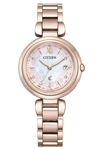 送禮首選★CITIZEN星辰 XC 櫻舞翩翩電波光動能鈦金屬腕錶ES9467-89N  附提袋【全館滿額折價★APP下單點數4倍送】線上購買享_實體門市同步服務