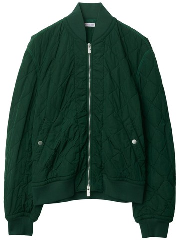 Burberry - quilted zip-up bomber jacket - men - Polyamide/Polyester/Polyamide - S - Green