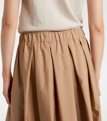 'S Max Mara Pineta pleated cotton poplin midi skirt