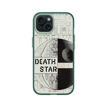iPhone 15 Clear 憂墨綠 - 迪士尼-星際大戰 Star Wars - 星際大戰 – 死星全幅結構圖