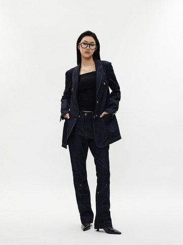 FLARED ZIPPED JEAN [INDIGO]