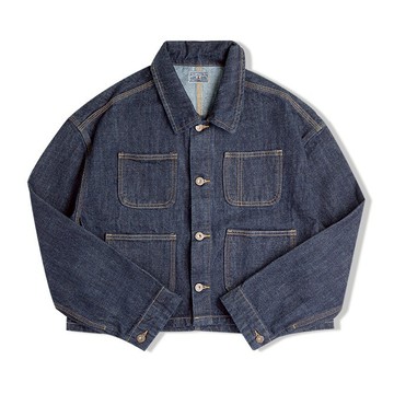 PUNX【女裝】設計感口袋剪裁短版 牛仔外套