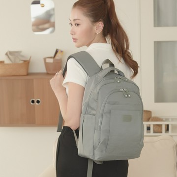 【金安德森】輕甜旅程  中性簡約後背包-灰色