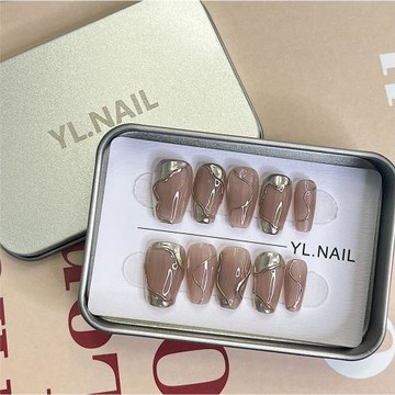 【YL.NAIL長島冰茶】純手工甲片小紅書ins風小眾冰透純欲穿戴甲