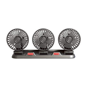 車載三頭風扇  黑色  F4310