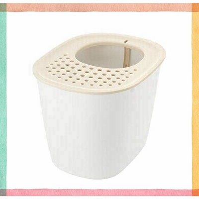 リッチェル 猫用トイレ本体 ラプレ 砂取りネコトイレ ホワイト