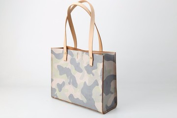 【切线派】迷彩系列 手工真皮大容量经典手提包托特包 横版磁扣版