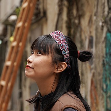手工髮帶 / 百搭風格 / 配搭 / 腰花系列 / 醬紫腰花 / 鬼魅艷麗