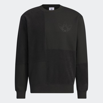 ADIDAS ORIGINALS MF PF CREW M 三葉草 男長袖上衣-黑-HY7294
