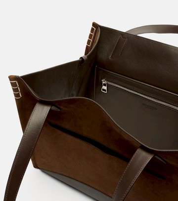 JW Anderson Loafer Cabas Large suede tote bag