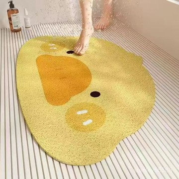 💖新品特惠💖✨小黃鴨卡通絲圈地墊入戶浴室防滑墊除塵大門口防滑墊浴室兒童防黴 BX5T