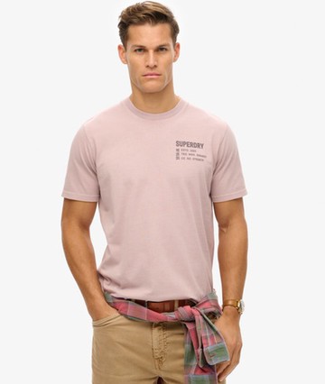 Superdry Men's Utility Sport Graphic T-shirt Light Grey Size: L