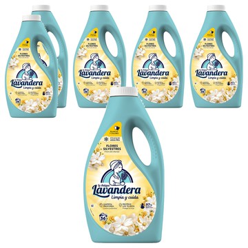 La Antigua Lavandera 護纖去汙洗衣精 百花  1.8L  6瓶