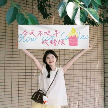 🎉桃園出貨✔️免運🎉手持橫幅儀式女孩裝飾生日快樂氛圍感拍照道具場景佈置party爆款