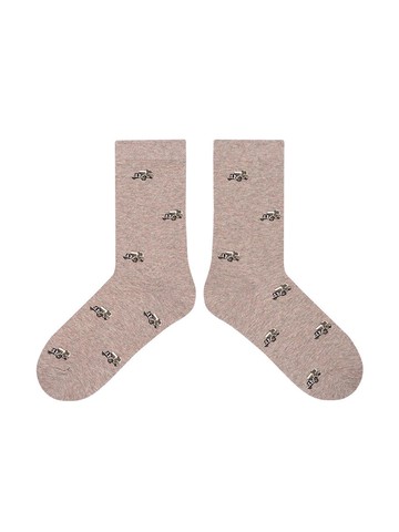 Modern Times Vintage Car Socks [Beige]