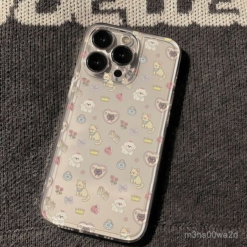 卡通滿屏愛心框貓 防摔 適用蘋果iphone 78p xr i11 i12 13 14 15 16 pro max手機殼