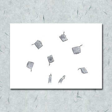 胡思亂想/ 畢業卡片-畢業囉!!/ 手繪 /卡片 明信片