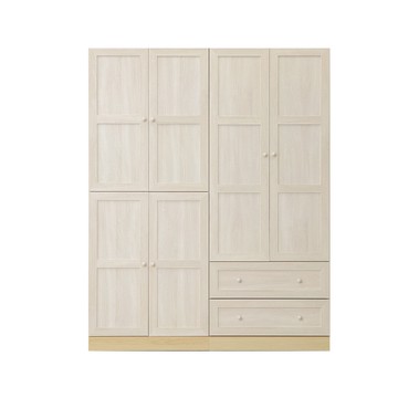 直人木業-COCO田園奶油風衣櫃組158公分(四門79公分+二抽79公分)