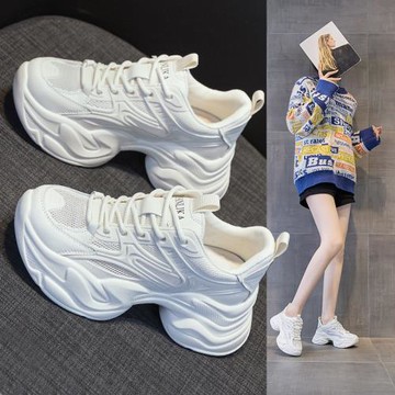 2024新款老爹鞋女增高跑步透氣運動鞋子女女鞋厚底春季跳舞鞋