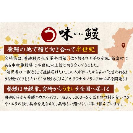 ふるさと納税 新仔?味鰻の手焼備長炭蒲焼 2尾（無頭）化粧箱入 熨斗対応可 宮崎県産うなぎウナギ 蒲焼 長焼 ひつまぶし ギフト プ.. 宮崎県新富町