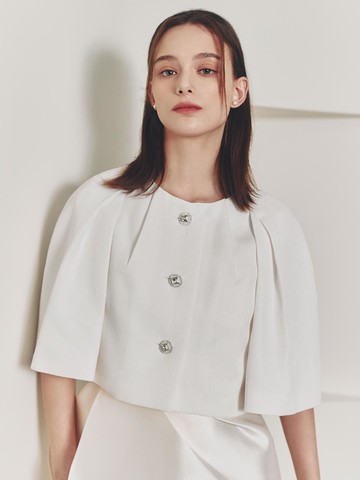Ulla / Volume Sleeve Bolero Short Jacket (2color)