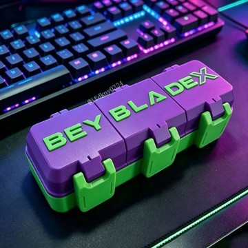 台灣發貨 陀螺爆旋BeybladeX收納盒 三倉獨立收納盒 戰鬥陀螺收納盒 電競收納盒 高級獨立蓋子 爆旋陀螺X收納盒