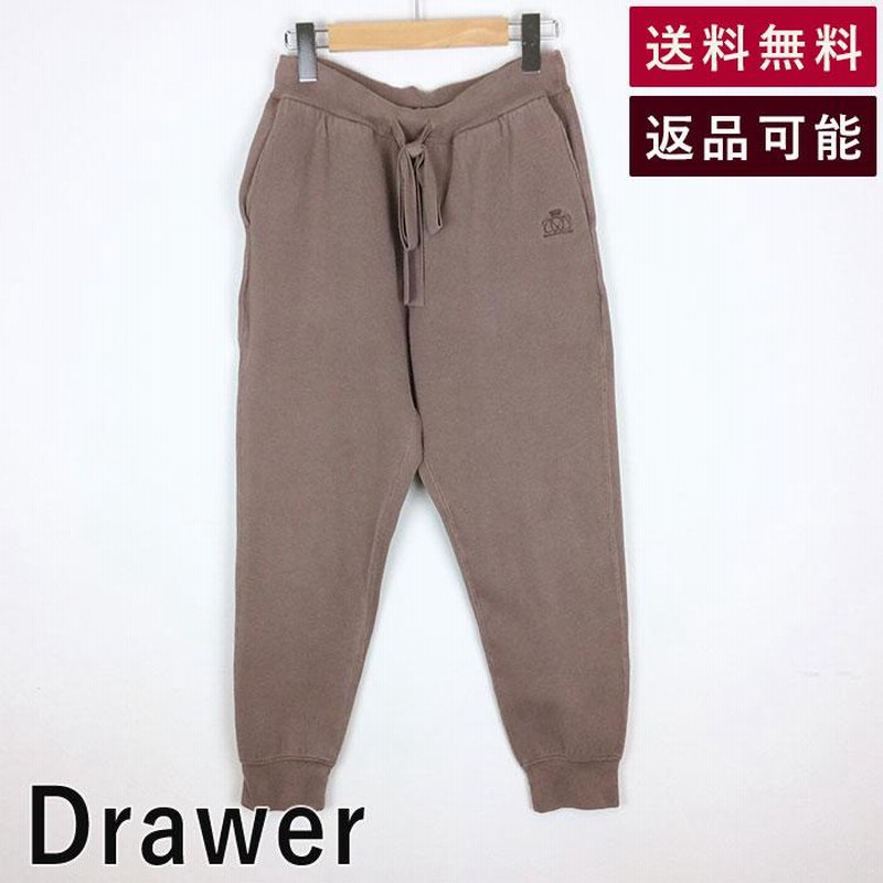中古 ドゥロワー Drawer 16Gダブルフェイスニットパンツ ココア色 
