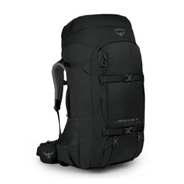 OSPREY Farpoint Trek Pack 75L 多功能自助旅行背包.行李箱背包(雙層內部壓縮帶+水袋隔間+緊急哨) 黑 Q