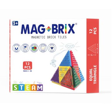 MAGBLOX  - MAGBRIX 積木磁力片 正三角形 12pcs（共兩款封面隨機出貨）