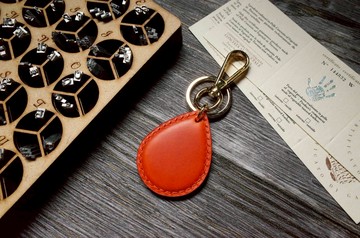 造型悠遊卡 晶片吊飾－水滴造型款－橘色