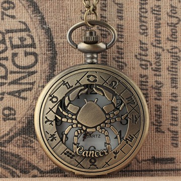 十二星座巨蟹座鏤空生日禮物創意畢業紀念復古懷表懷舊學生老人
