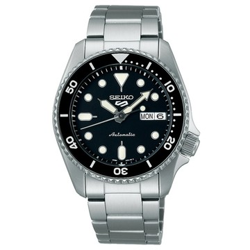 SEIKO 5 Sports系列 精工5號復古潮流機械錶-黑38mm /4R36-14B0D(SK032)