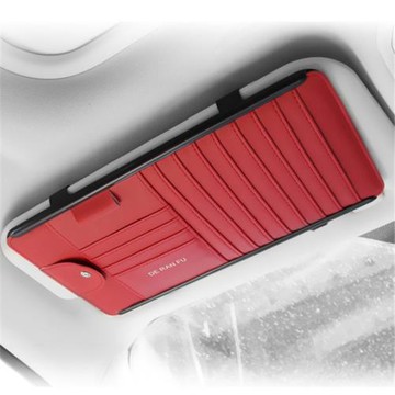 車載CD夾多功能遮陽板套卡片夾名車內收納袋汽車眼鏡夾車用光盤夾